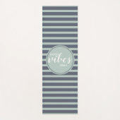 Goede Vibes only Blue & Green Typography Quote Yogamat (Voorkant)