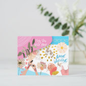 Goede vibes Only Fresh Start Quote Zomer Briefkaart (Staand voorkant)