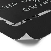 Goede Vibes Only-Keep Leren en Groeiend Ontwerp Poster (Hoek)