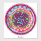 Goede Vibes Only Leuke Kleurrijke Trendy Inspirivi Sticker (Vel)