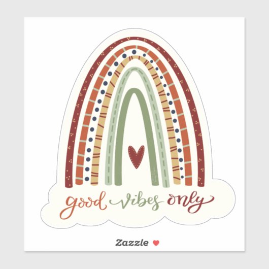 Goede Vibes Only Rainbow Fun Inspirivity Sticker (Vel)