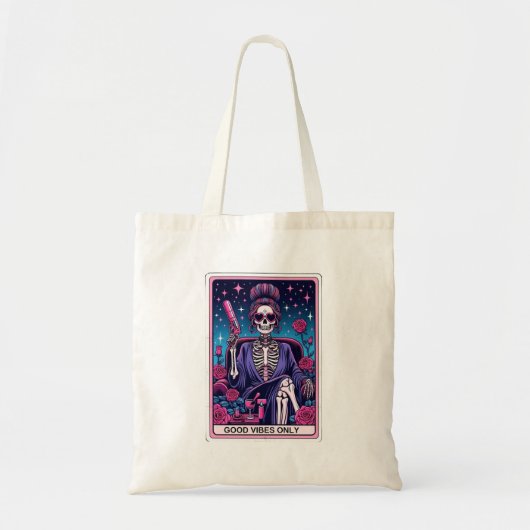 Goede Vibes Only Tarot Kaart Canvas tas (Voorkant)
