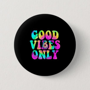 Goede Vibes Only Tie Kleurrijke Schattigee Zomerca Ronde Button 5,7 Cm