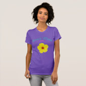 Goede Vibes Only Yellow Hibiscus Art T-shirt (Voorkant volledig)
