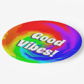 Goede Vibes Paper Borden | levendige hittegolfwerv Papieren Bordje (Gekanteld)