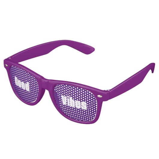 Goede Vibes Party Shades Retro Zonnebril (Gekanteld)