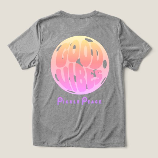 Goede Vibes Pastels Tri-Blend Shirt (Design achterkant)