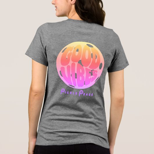 Goede vibes / Pickle Peace Tri-Blend Shirt (Achterkant)