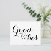 Goede vibes Positieve boodschap Motivatie quote Briefkaart (Staand voorkant)