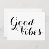 Goede vibes Positieve boodschap Motivatie quote Briefkaart (Voorkant / Achterkant)