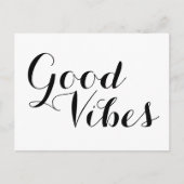 Goede vibes Positieve boodschap Motivatie quote Briefkaart (Voorkant)