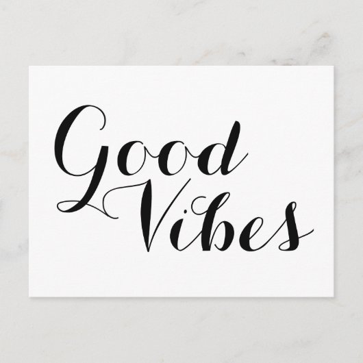 Goede vibes Positieve boodschap Motivatie quote Briefkaart (Voorkant)
