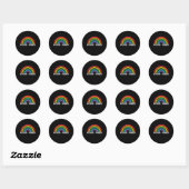 Goede Vibes- Rainbow LGBTQ positief Ronde Sticker (Vel)