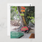 Goede Vibes Rasta Bar Puerto Viejo Costa Rica Kaar Briefkaart (Voorkant / Achterkant)