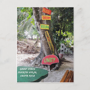 Goede Vibes Rasta Bar Puerto Viejo Costa Rica Kaar Briefkaart