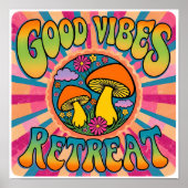 Goede vibes retreat paddenstoel poster (Voorkant)