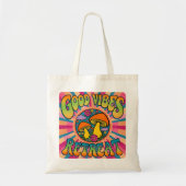 Goede vibes retreat paddenstoel tote bag (Voorkant)