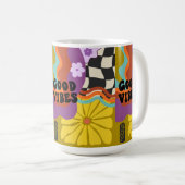 Goede Vibes - Retro Dagen Koffiemok (Voorkant rechts)
