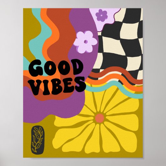 Goede Vibes - Retro Dagen Poster (Voorkant)