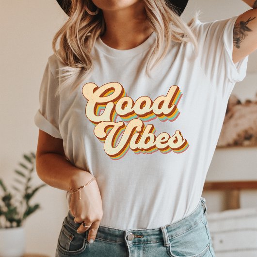 Goede Vibes Retro Design Tshirt
