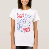 Goede Vibes Retro Mahjong T-shirt (Voorkant)