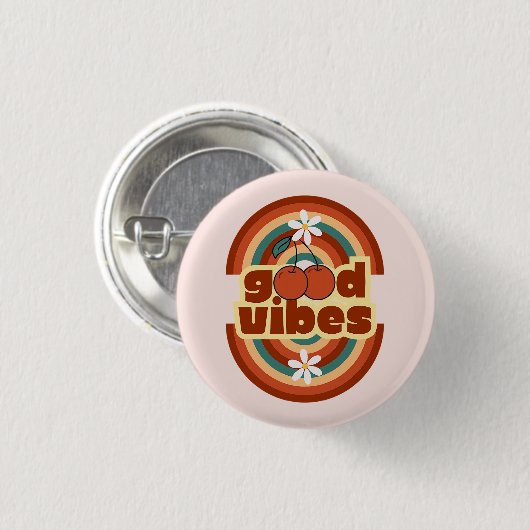 Goede Vibes Ronde Button 3,2 Cm (Voorkant /achterkant)