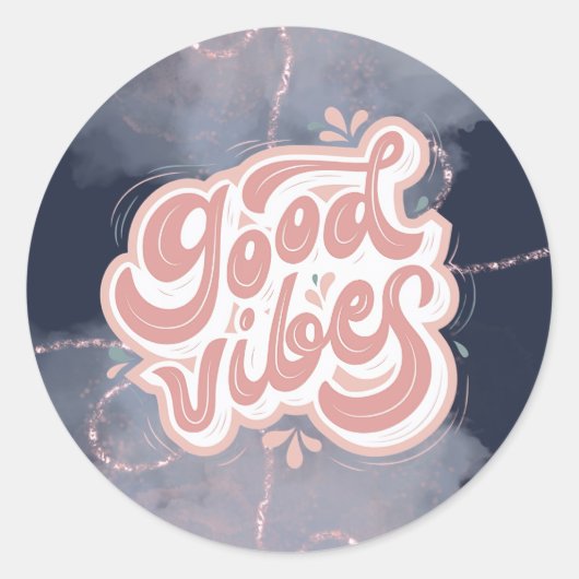 Goede Vibes Ronde Sticker (Voorkant)