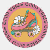 Goede vibes ronde sticker (Voorkant)