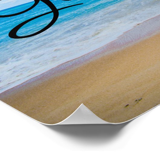 Goede vibes Schilderachtig tropisch strand Poster (Hoek)