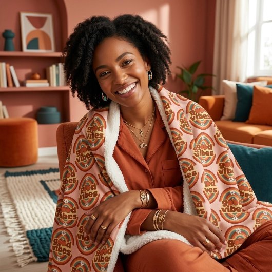 Goede Vibes Sherpa Deken