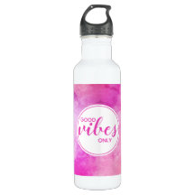 Goede Vibes slechts citeert Roze Abstracte Waterve