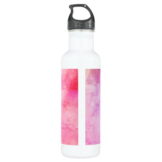 Goede Vibes slechts citeert Roze Abstracte Waterve Waterfles (Achterkant)