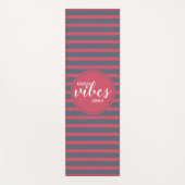Goede vibes - slechts roze & blauwe typografie Cit Yogamat (Voorkant)