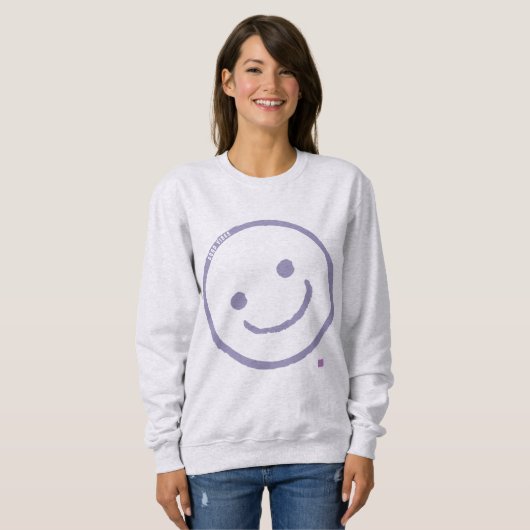 GOEDE VIBES SMILEY GEZICHT VROUWEN SWEATSHIRT (Voorkant volledig)