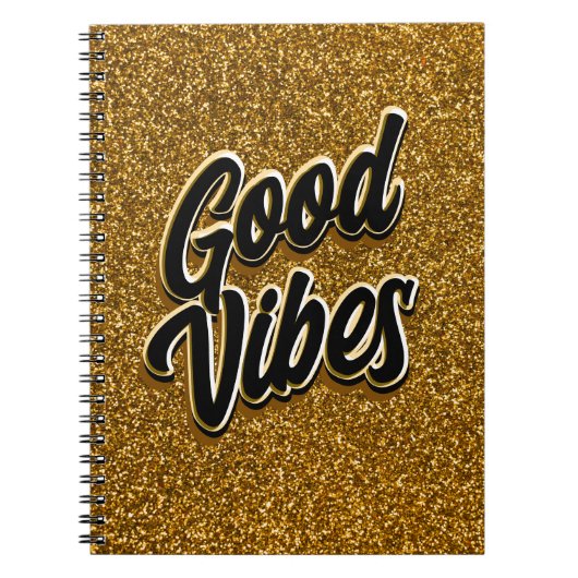 Goede Vibes Spiraal Notebook Notitieboek (Voorkant)