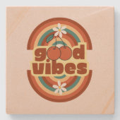 Goede Vibes Stenen Onderzetter (Voorkant)