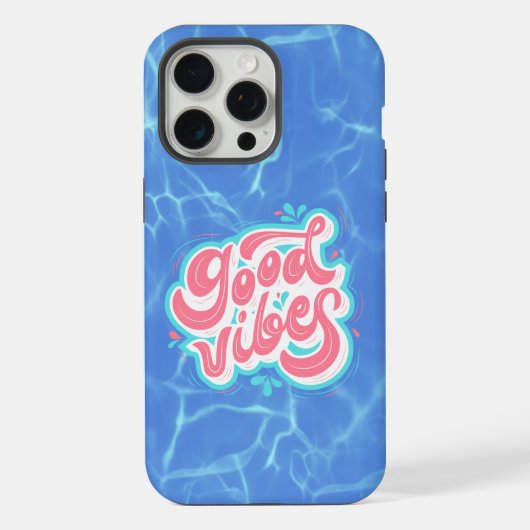 Goede Vibes Strand/zwembad iPhone Hoesje (Achterkant)