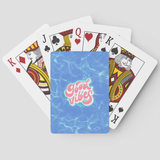 Goede Vibes Strand/zwembad Pokerkaarten (Achterkant)