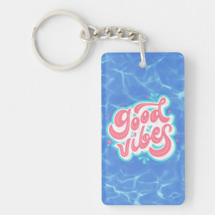 Goede Vibes Strand/zwembad Sleutelhanger
