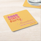 Goede Vibes Summer 30e verjaardagsfeest Kartonnen Onderzetters (Schuin)