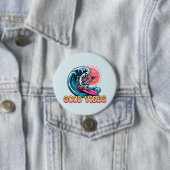 Goede Vibes - Surfen - Summer Vibes Ronde Button 7,6 Cm (In situ)