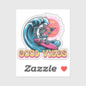 Goede Vibes - Surfen - Summer Vibes Sticker (Vel)