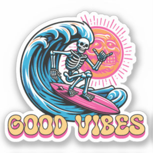 Goede Vibes - Surfen - Summer Vibes Sticker