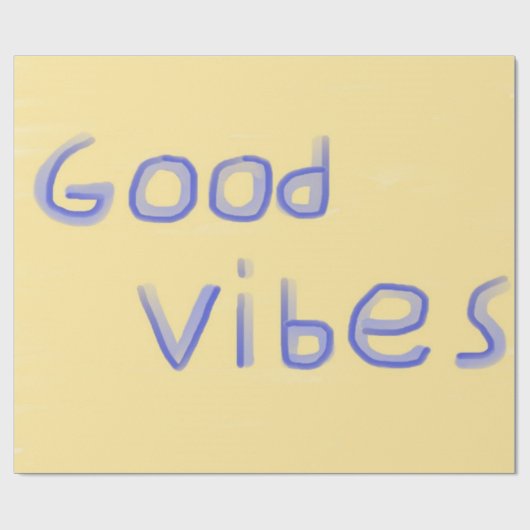 Goede vibes tekstkunst cadeaupapier (Vlak)