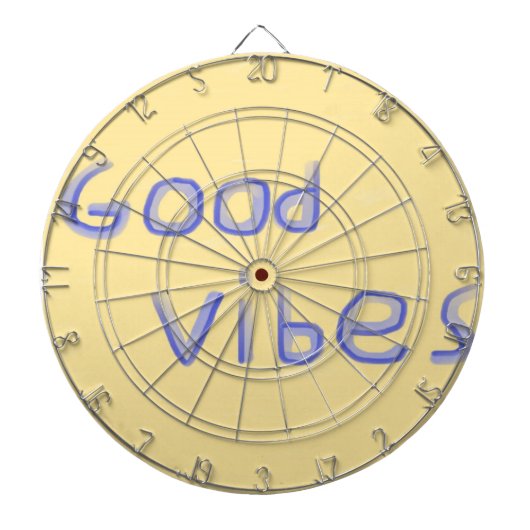 Goede vibes tekstkunst dartbord (Voorkant)
