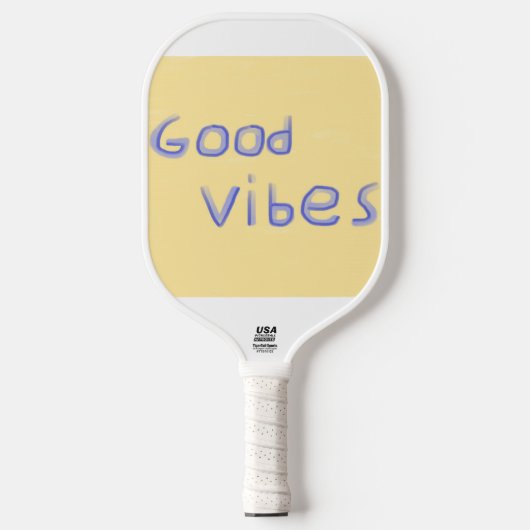 Goede vibes tekstkunst pickleball paddle (Voorkant)