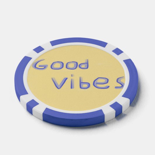 Goede vibes tekstkunst poker chips (Enkel)
