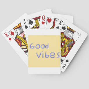 Goede vibes tekstkunst pokerkaarten