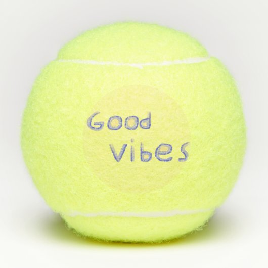 Goede vibes tekstkunst tennisballen (Voorkant)