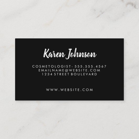 Goede Vibes / Trendy Lettertype Visitekaartje (Achterkant)